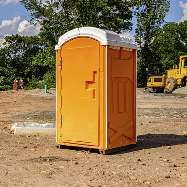 how often are the portable restrooms cleaned and serviced during a rental period in Deanville Texas